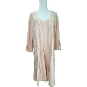 Torrid Cable Knit Skater Dress, Pale Blush/Peach, Plus Size 3X (22-24) - NWT